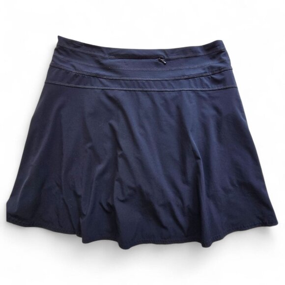Athleta All Day Skort 12 Navy Blue Athletic Skirt Shorts Travel Athleisure Beach - Picture 2 of 11